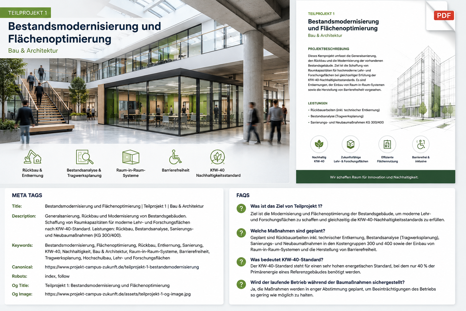 Bestandsmodernisierung und Flächenoptimierung (Bau & Architektur)